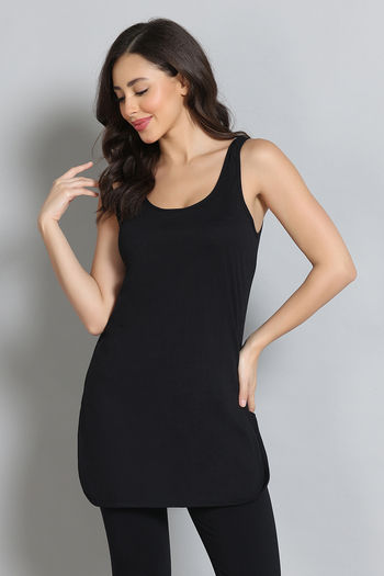 Buy Zivame Knit Cotton Camisole - Black Beauty